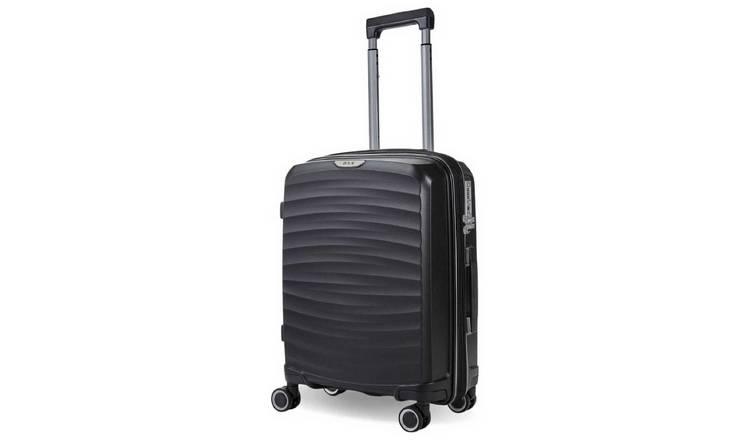 Rock expandable hard suitcase small black, UK version