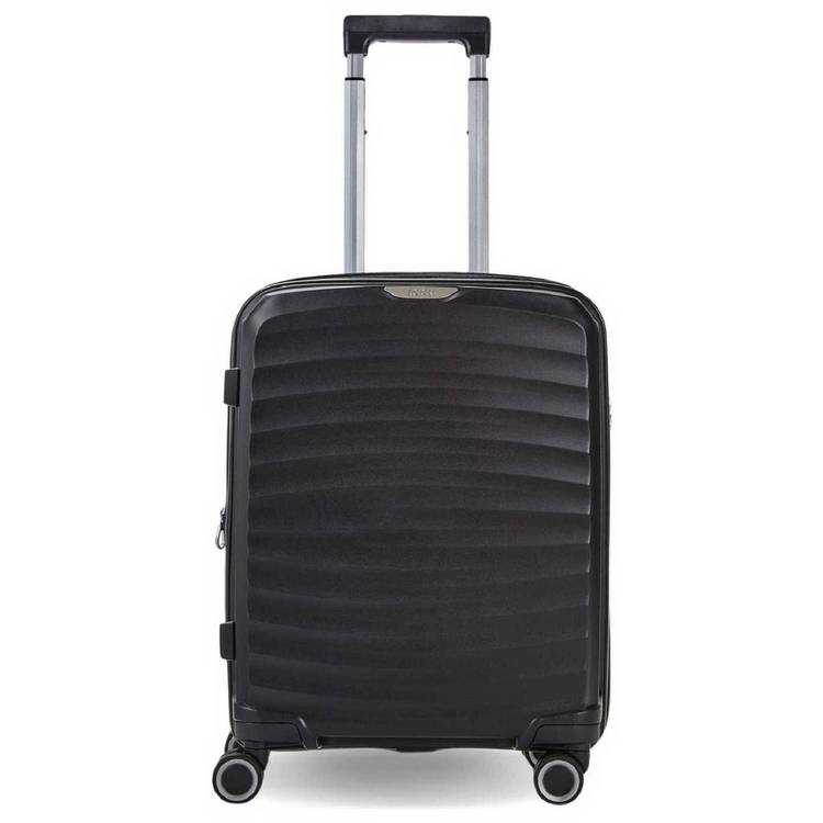 Rock expandable hard suitcase small black, UK version