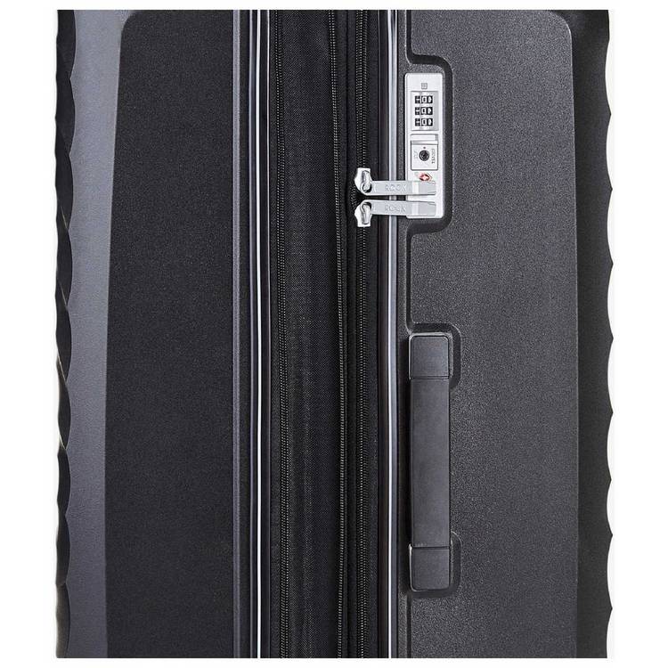 Rock expandable hard suitcase small black, UK version