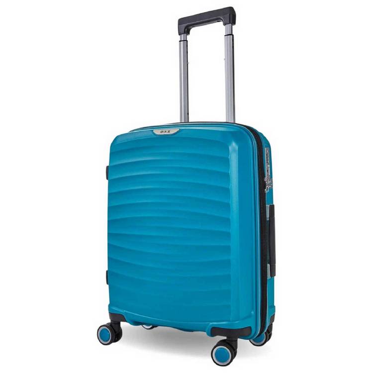 Rock expandable hard suitcase small blue - British product
