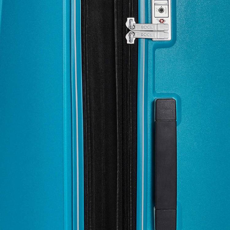 Rock expandable hard suitcase small blue - British product