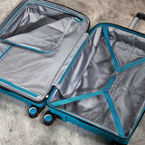 Rock expandable hard suitcase small blue - British product