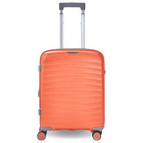 Rock expandable 8 wheel hard suitcase small peach - British product