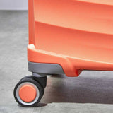 Rock expandable 8 wheel hard suitcase small peach - British product