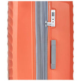 Rock expandable 8 wheel hard suitcase small peach - British product