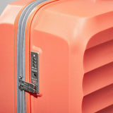Rock expandable 8 wheel hard suitcase small peach - British product