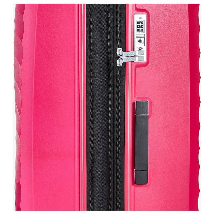 Rock expandable hard suitcase small pink, UK version