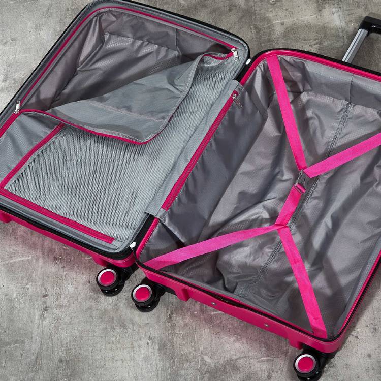 Rock expandable hard suitcase small pink, UK version