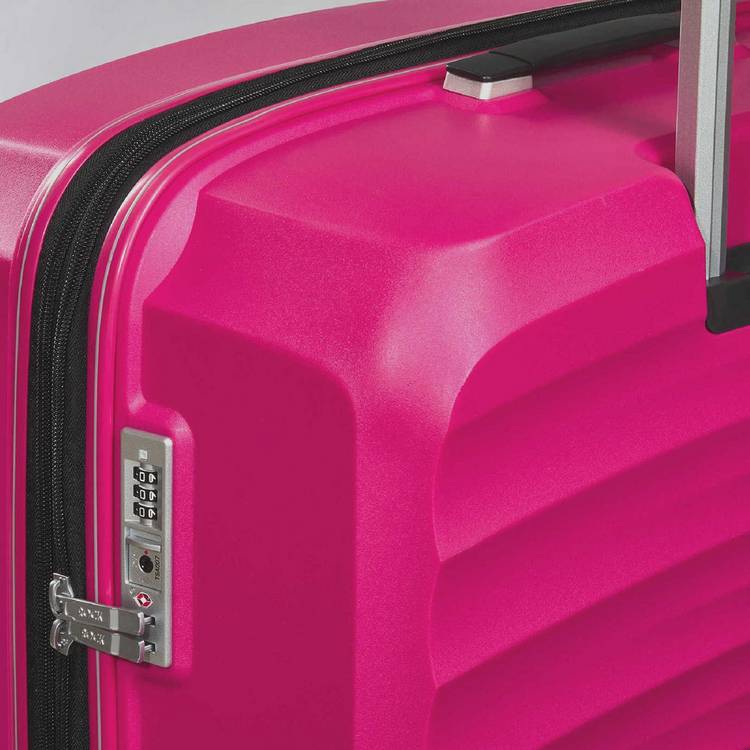 Rock expandable hard suitcase small pink, UK version