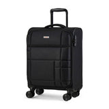 Rock 8 wheel soft suitcase small black, imported from the UK