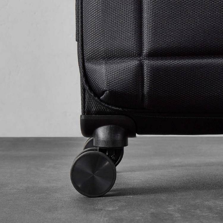 Rock 8 wheel soft suitcase small black, imported from the UK