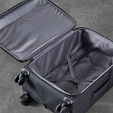 Rock 8 wheel soft suitcase small black, imported from the UK