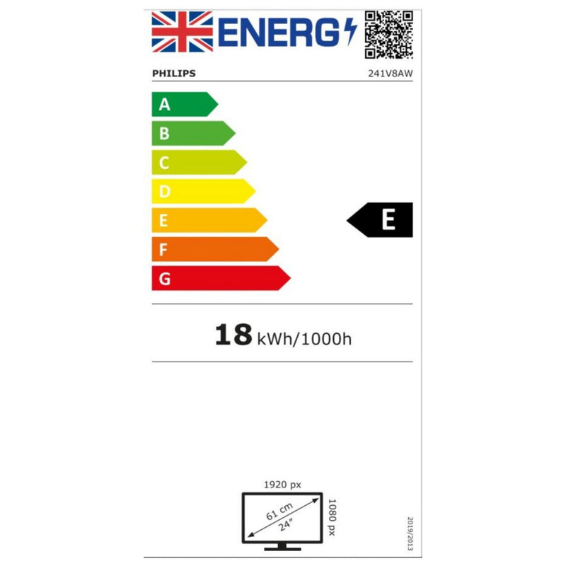 Philips 241V8AW 24 inch FHD monitor 75Hz (British brand)