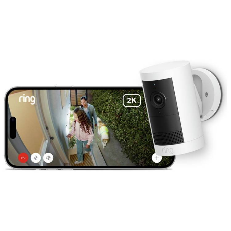 Ring outdoor security camera Plus Battery 2K white (British brand)