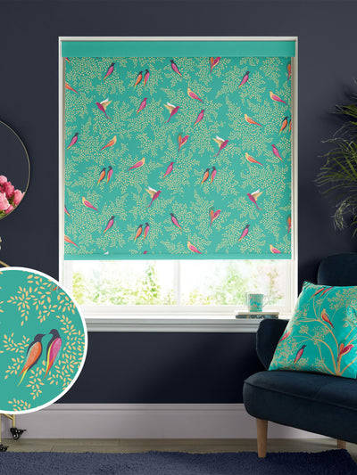Next Sara Miller Green Birds Made to Measure Roller Blind- Buy online at McGrocer