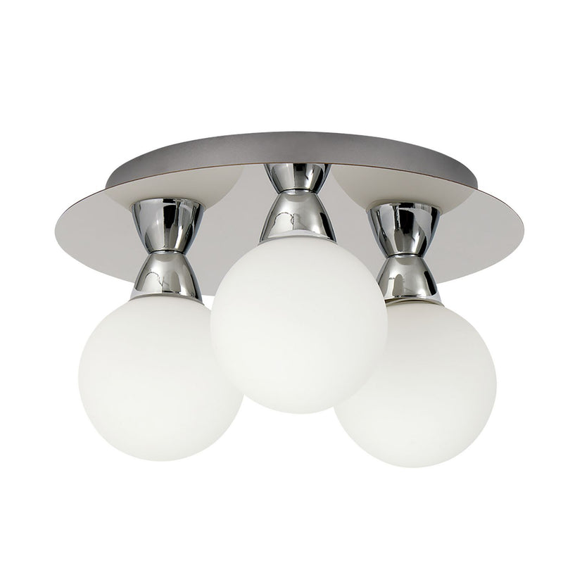 Argos Home Yuko chrome flush ceiling light - British product