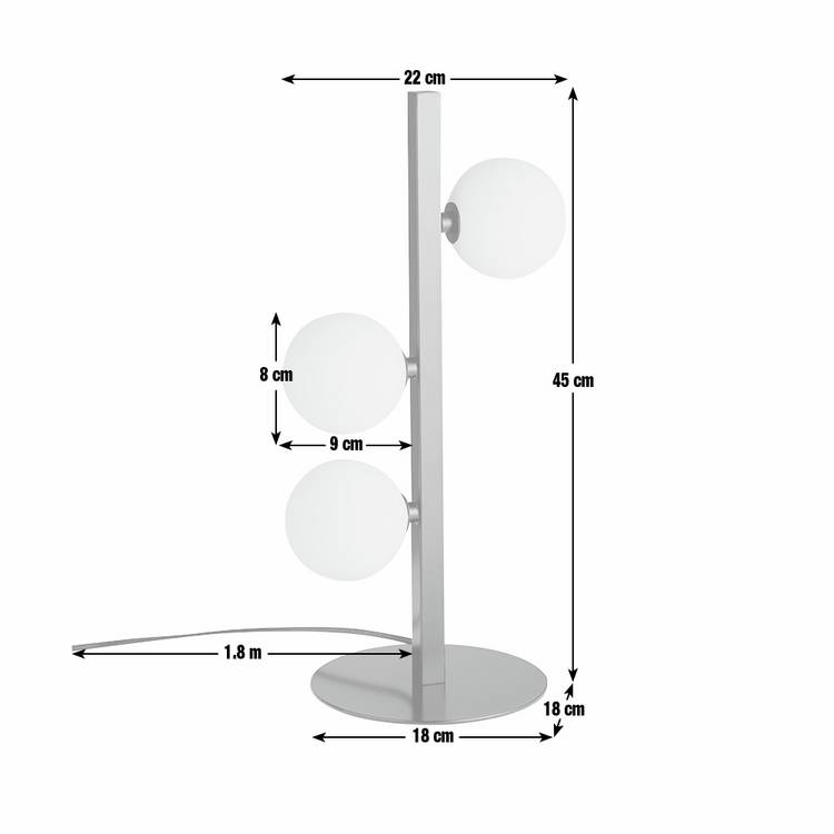 Habitat Misil table lamp black and opal H45cm W22cm (British brand)