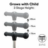 Zinc Moonwheel folding children's scooter - British product