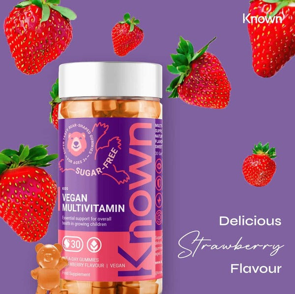 Known Nutrition kids multivitamin gummies strawberry 30, UK version