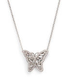 Suzanne Kalan white gold diamond butterfly necklace (British brand)