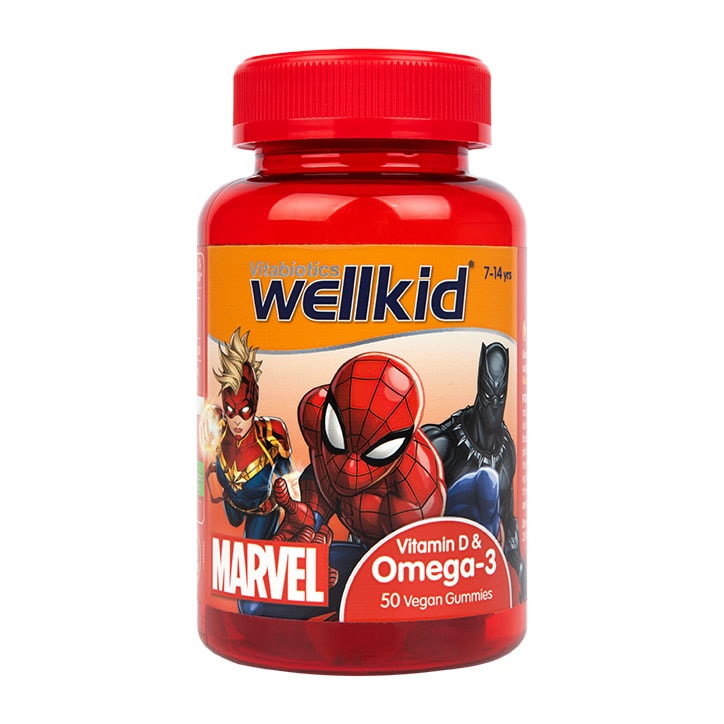 Vitabiotics Wellkid Marvel Vit D Omega 7-14 years 50 Vegan Soft Jellies