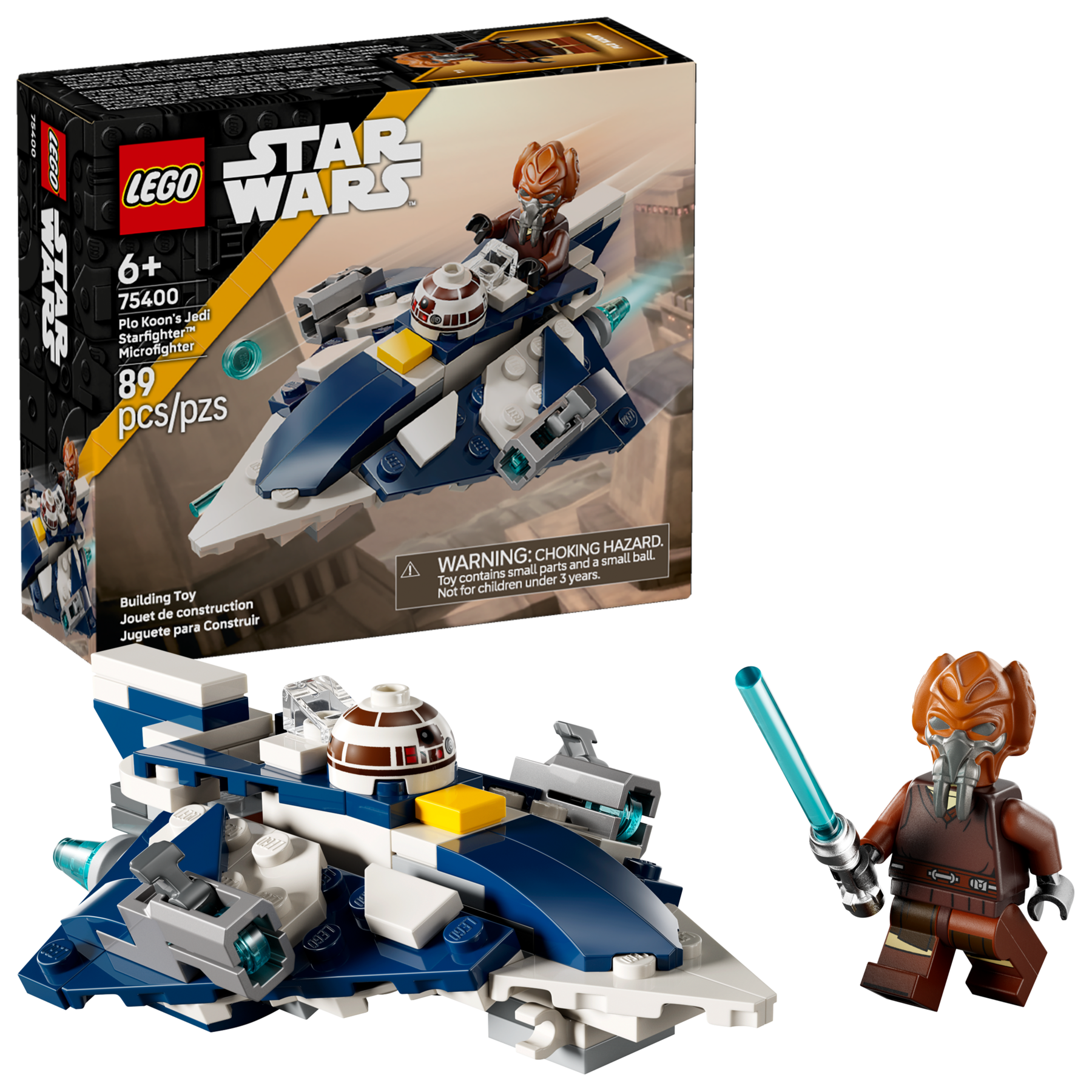 LEGO Plo Koon's Jedi Starfighter Microfighter 89 pieces, imported from the UK