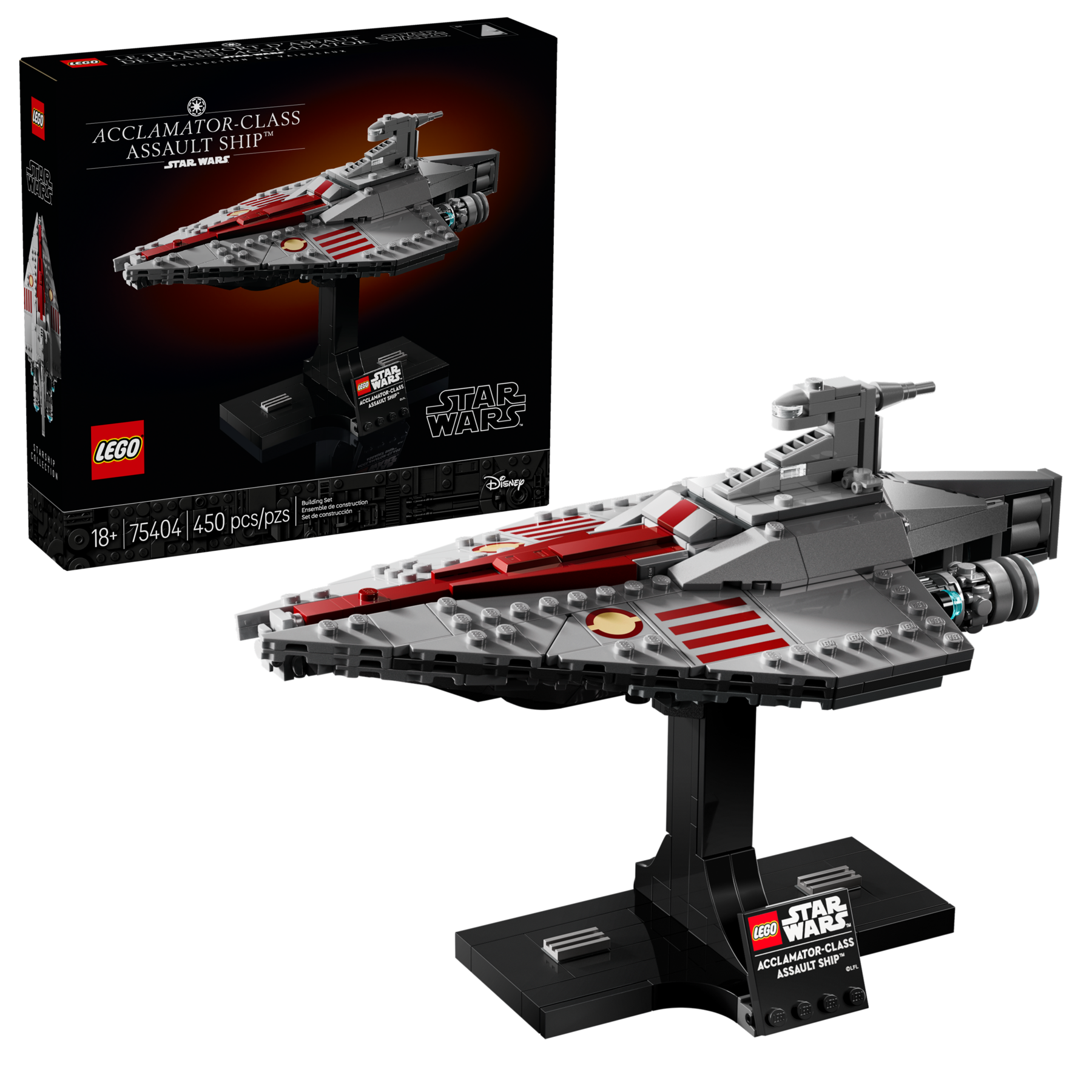 LEGO Acclamator-Class Assault Ship model kit 450 Pieces - British product