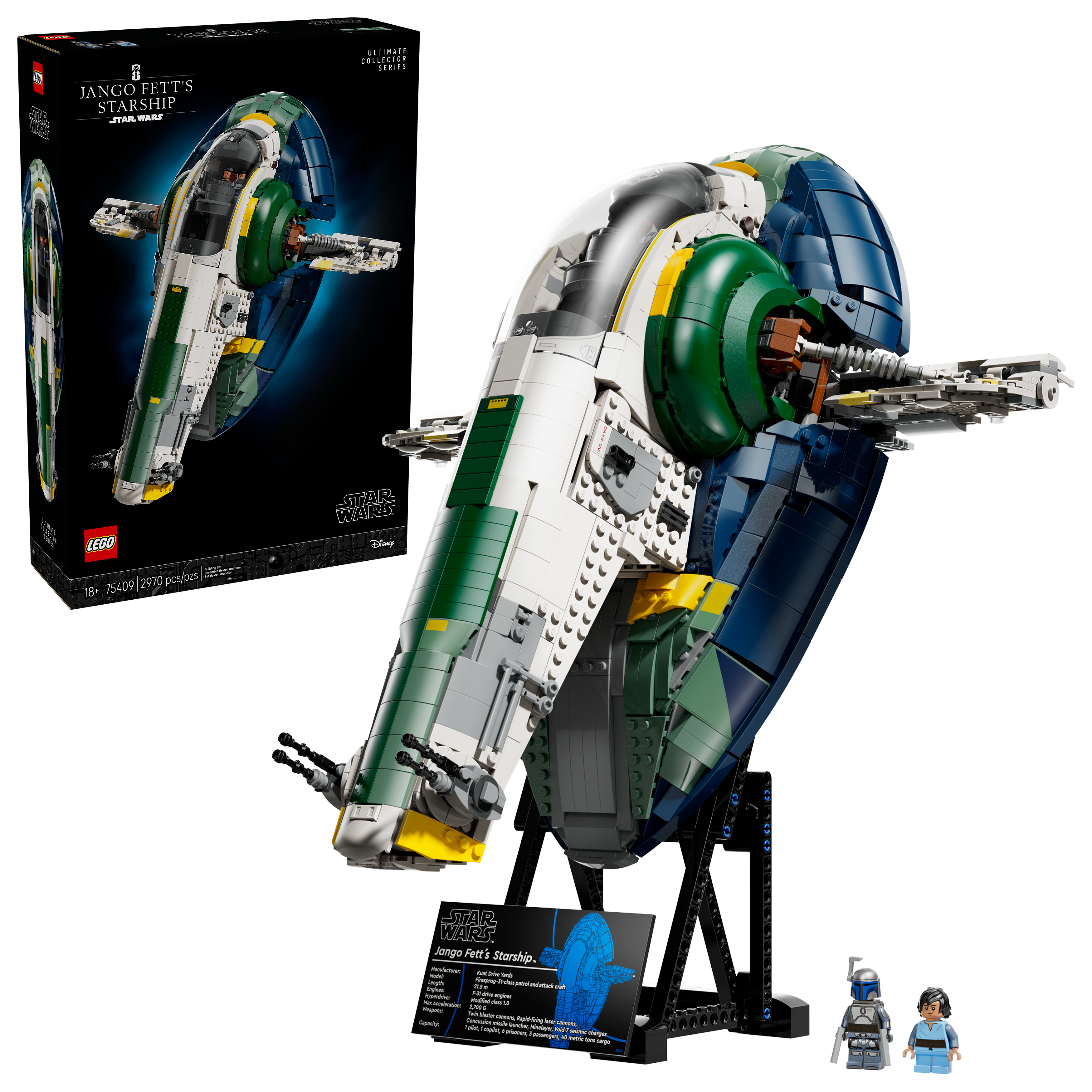 LEGO Jango Fett starship set 2970 pieces, UK version