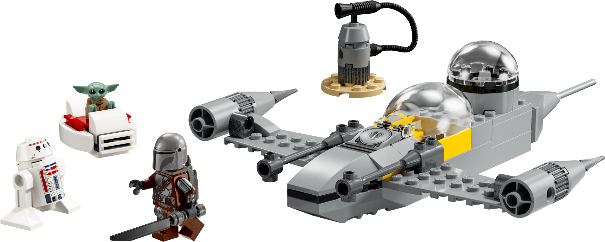 LEGO Mando and Grogu Starfighter Set 92 Pieces, imported from the UK