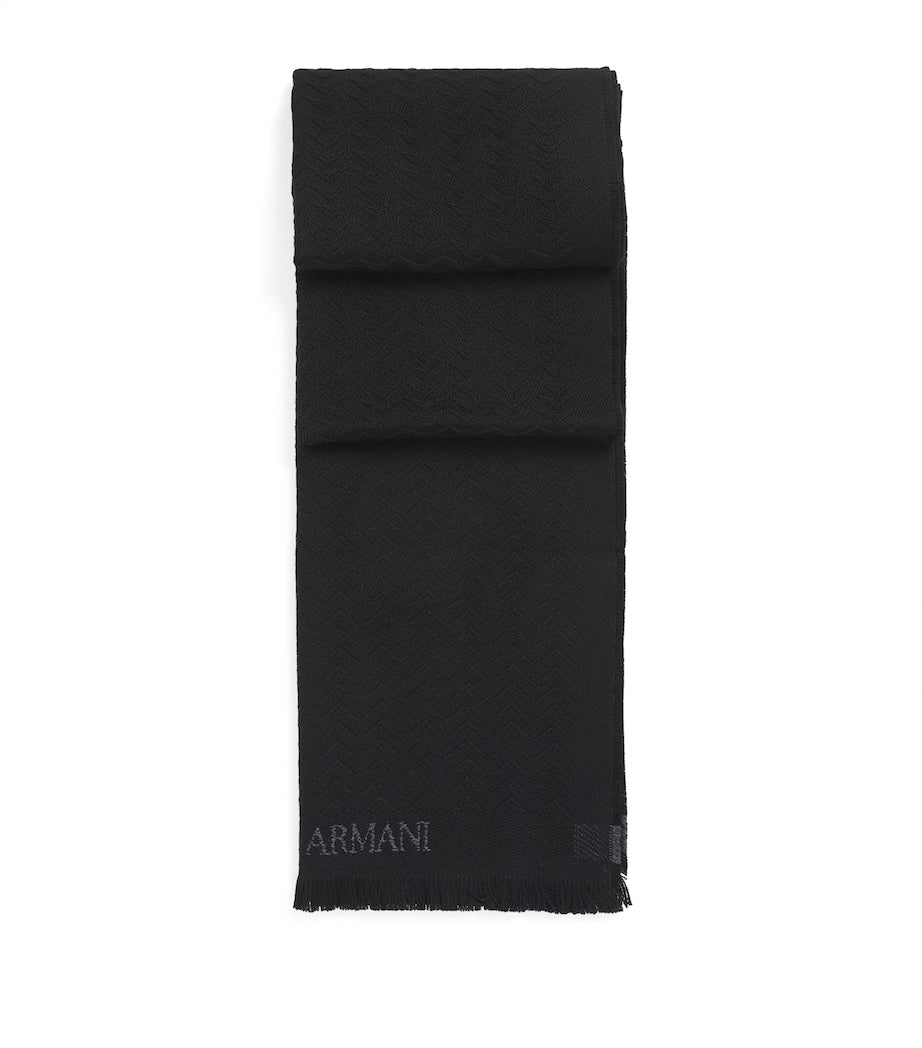 Giorgio Armani wool geometric print scarf 180cm x 40cm (British brand)