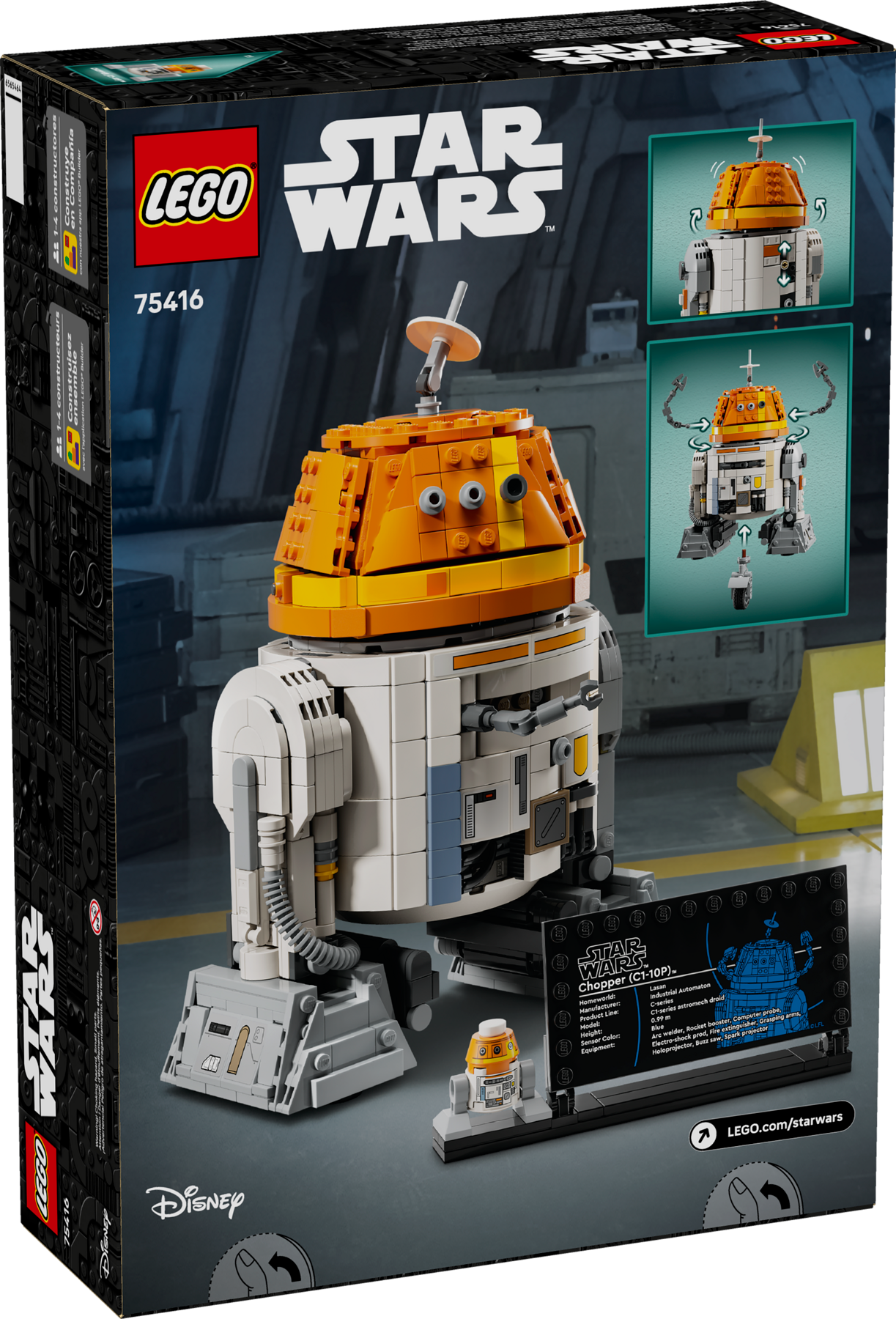 LEGO Chopper Astromech Droid 1039 Piece Building Set - British product