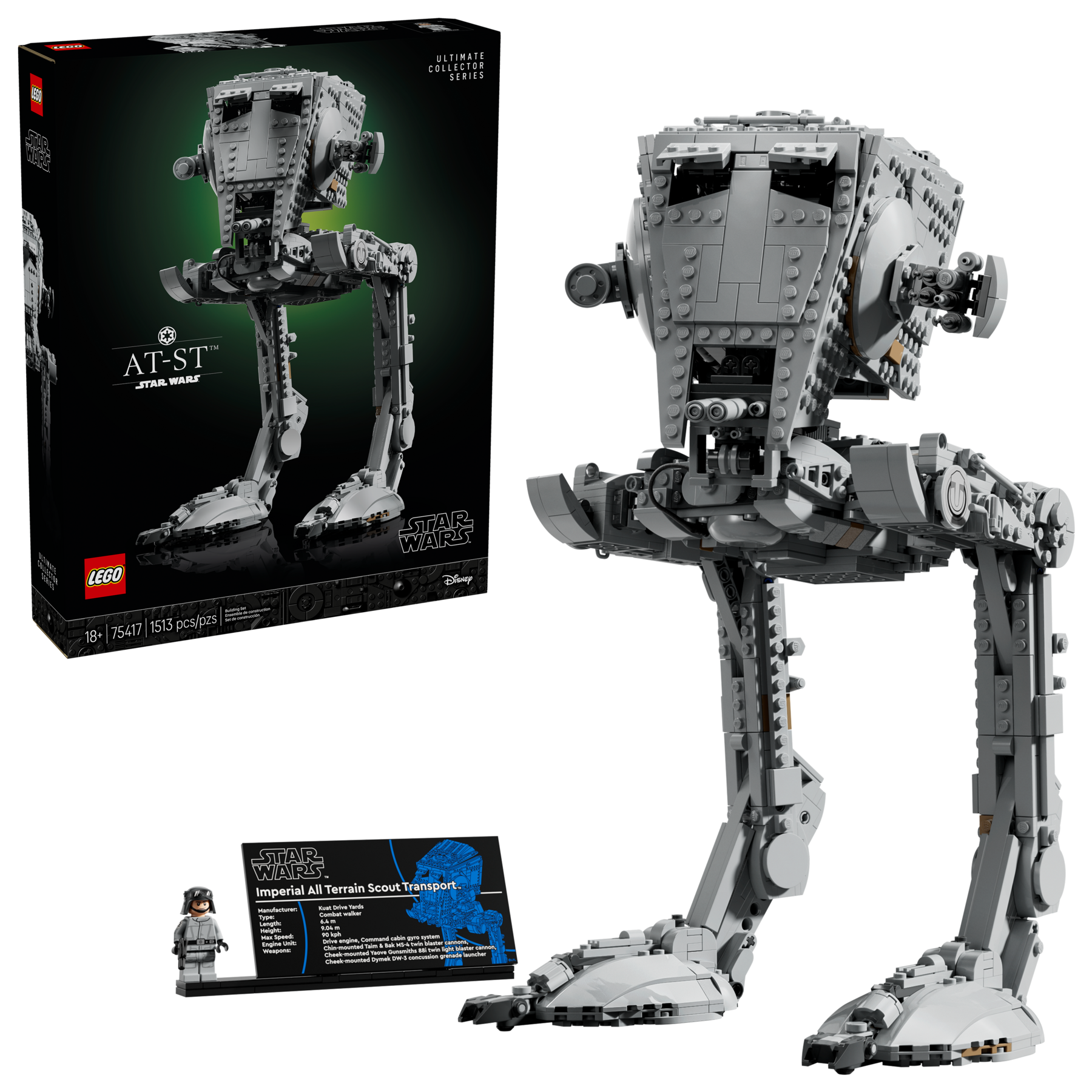 LEGO AT-ST Walker building set 1513 Pieces - British product