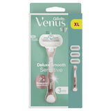 Venus Deluxe Smooth Sensitive RoseGold Razor - 3 Blades GOODS Sainsburys   