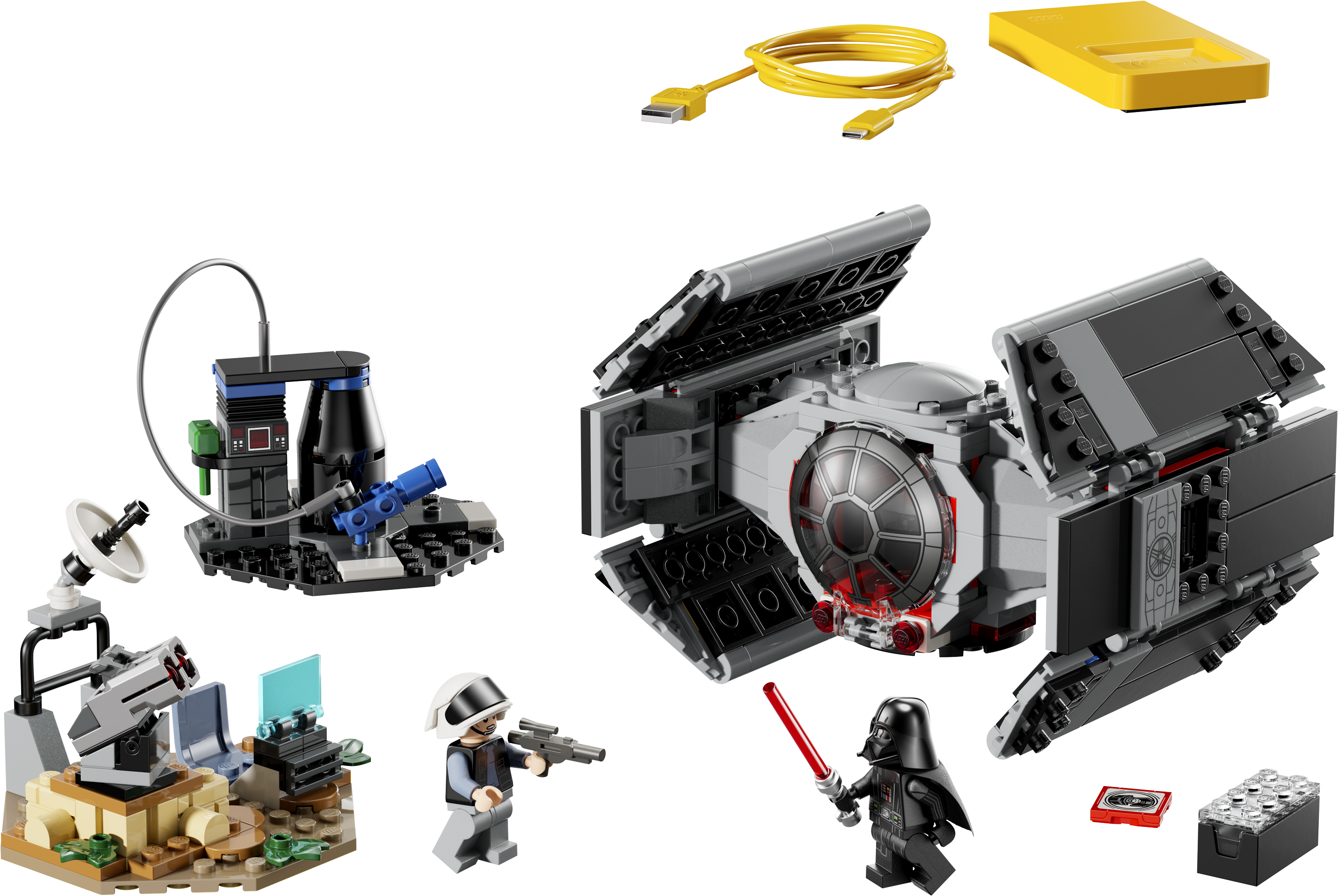 LEGO Star Wars Darth Vader TIE Fighter interactive building toy set, UK version