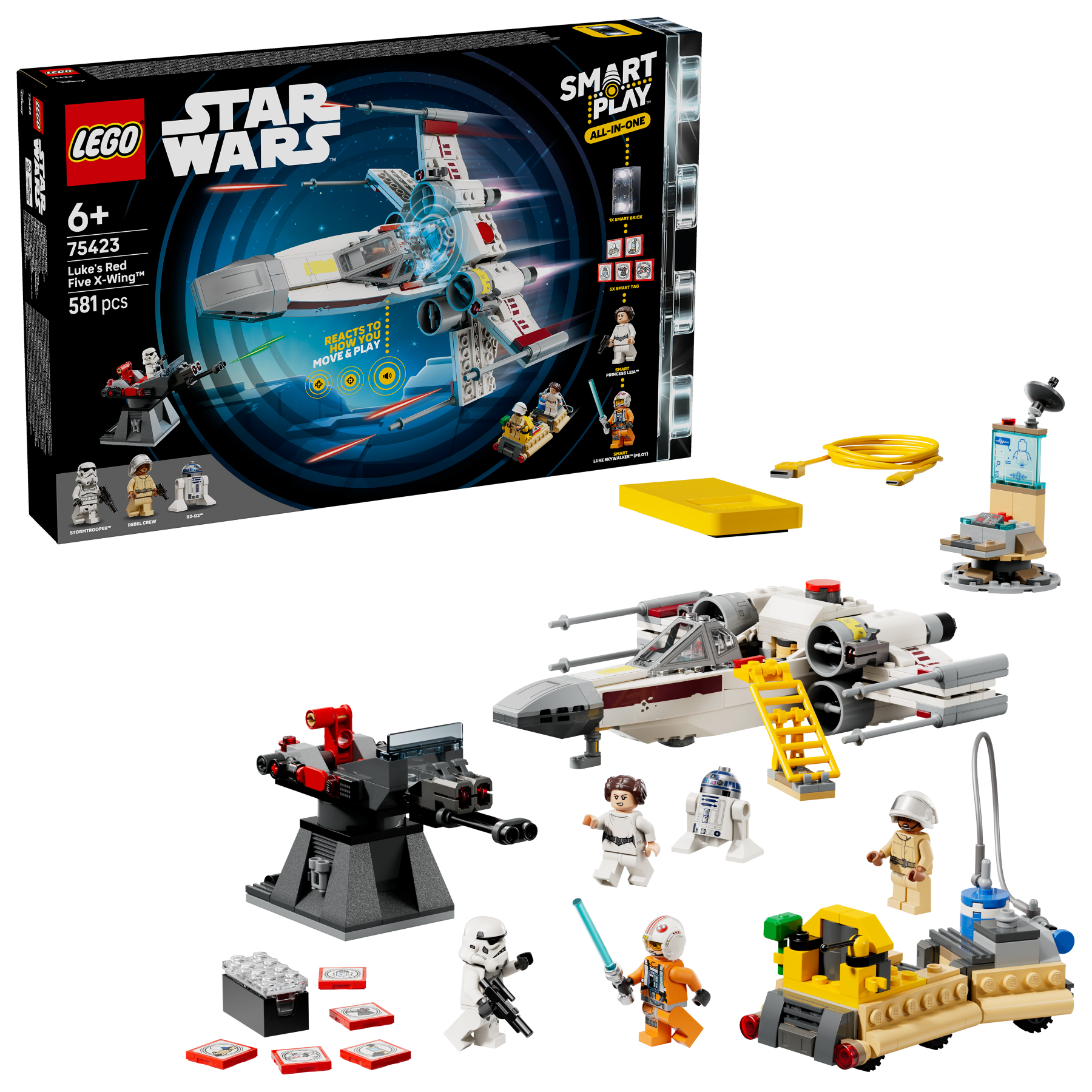 LEGO Star Wars Luke's Red Five X-Wing building set, UK version