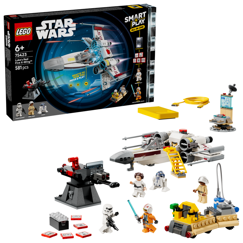 LEGO Star Wars Luke's Red Five X-Wing building set, UK version