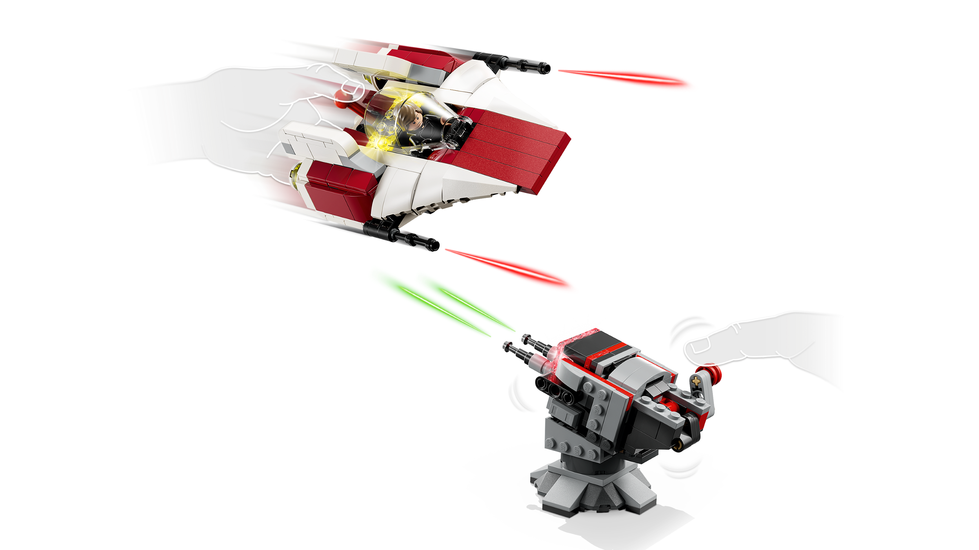 LEGO SMART Play Throne Room Duel and A-Wing building toy, UK version