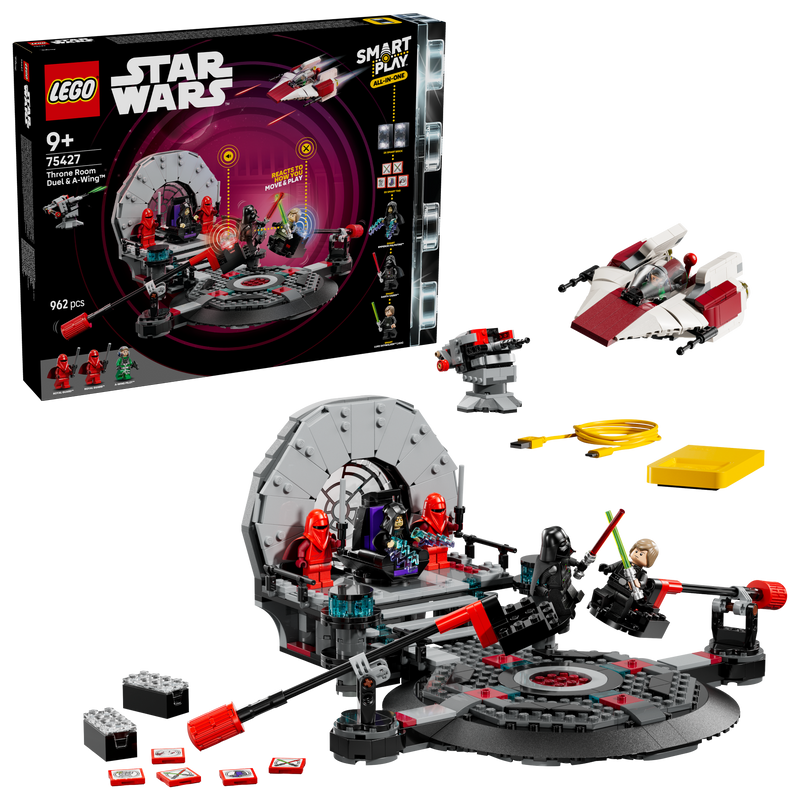 LEGO SMART Play Throne Room Duel and A-Wing building toy, UK version