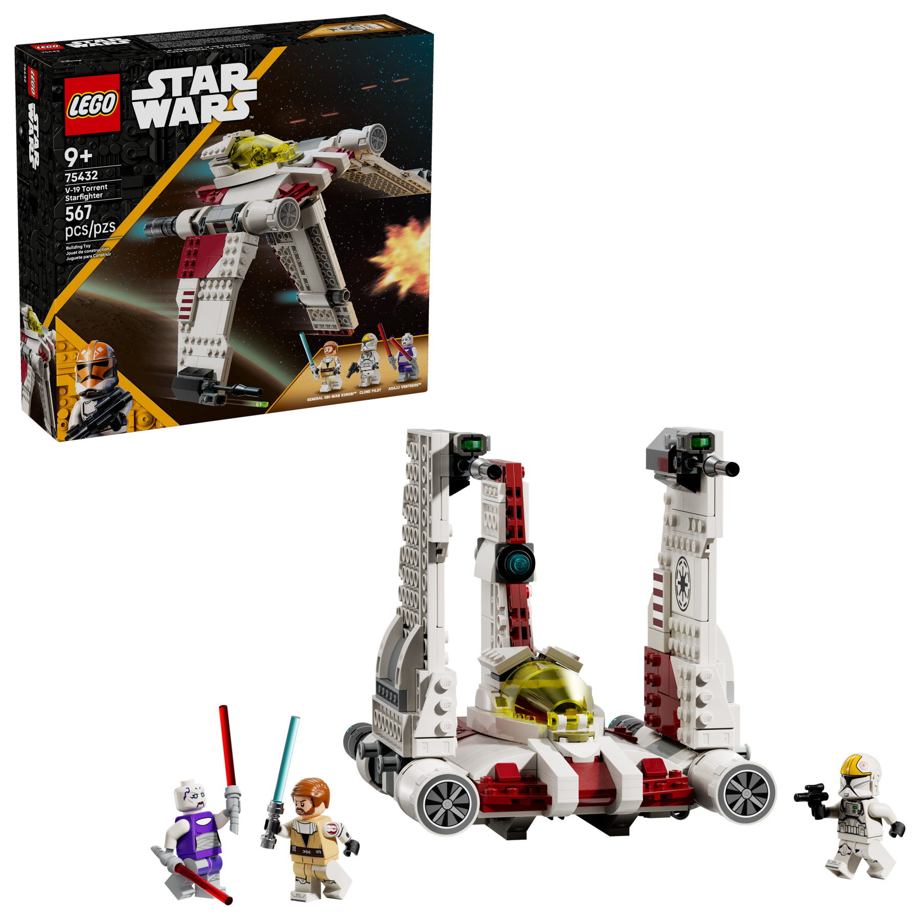 LEGO V-19 Torrent Starfighter 567 Pieces (British brand)
