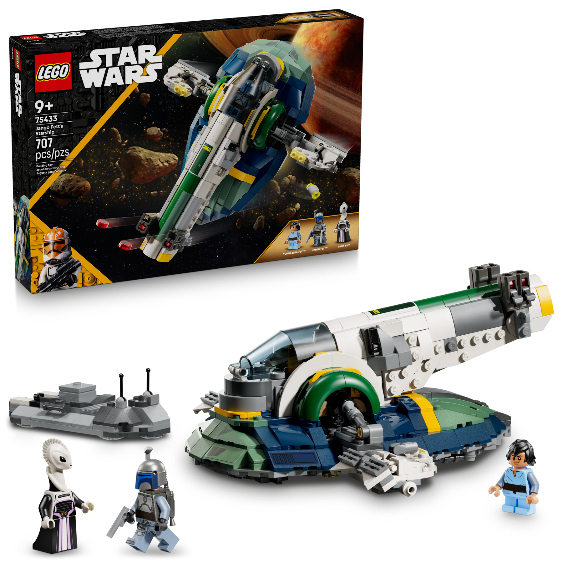 Lego Jango Fett Starship Building Set 707 pieces, UK version