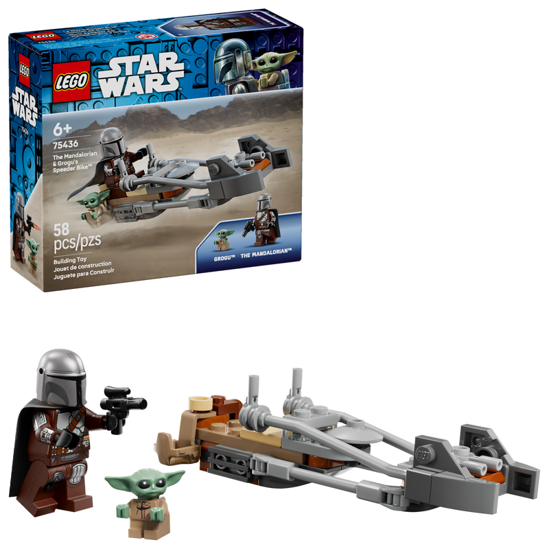 LEGO Star Wars Mandalorian Speeder Bike building set 58 pieces (British brand)