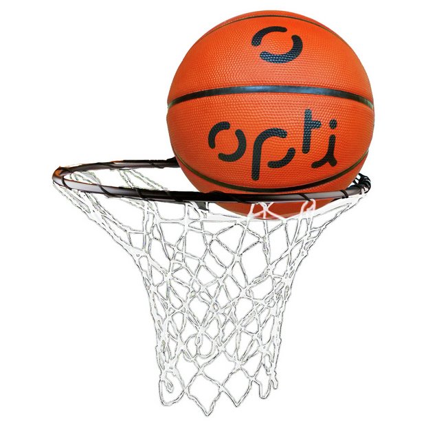 Opti basketball hoop set with net and ball, imported from the UK