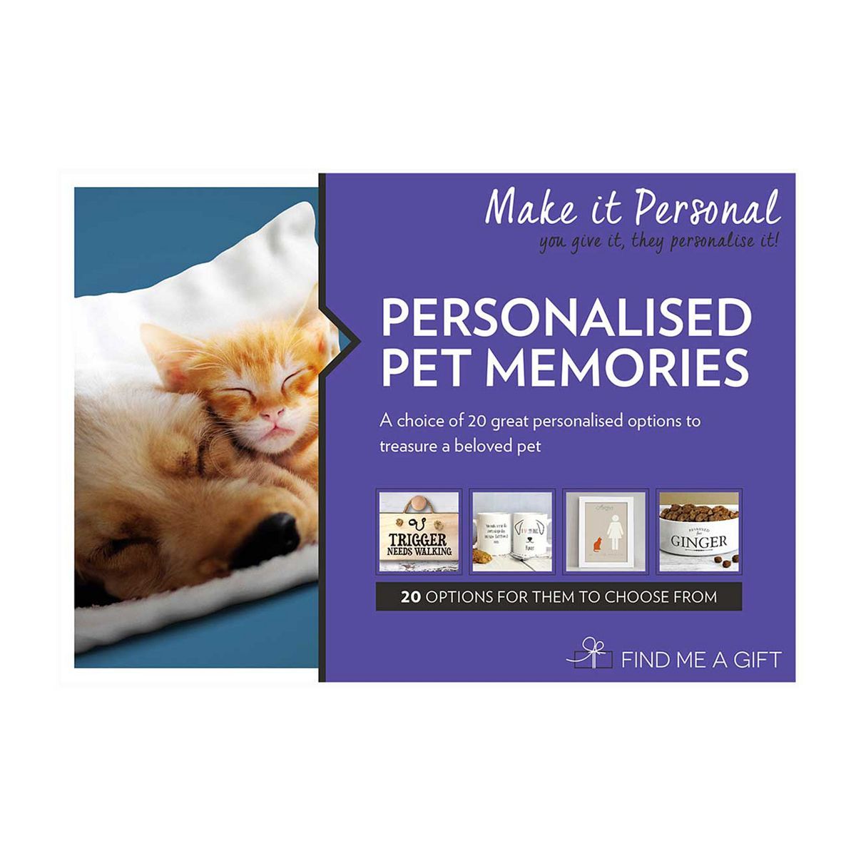 Find Me a Gift Personalised Pet Memories Gift Voucher GOODS Boots   