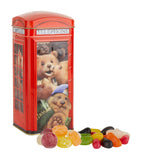 Harrods London Bear Phone Box sweet tin 200g, UK version