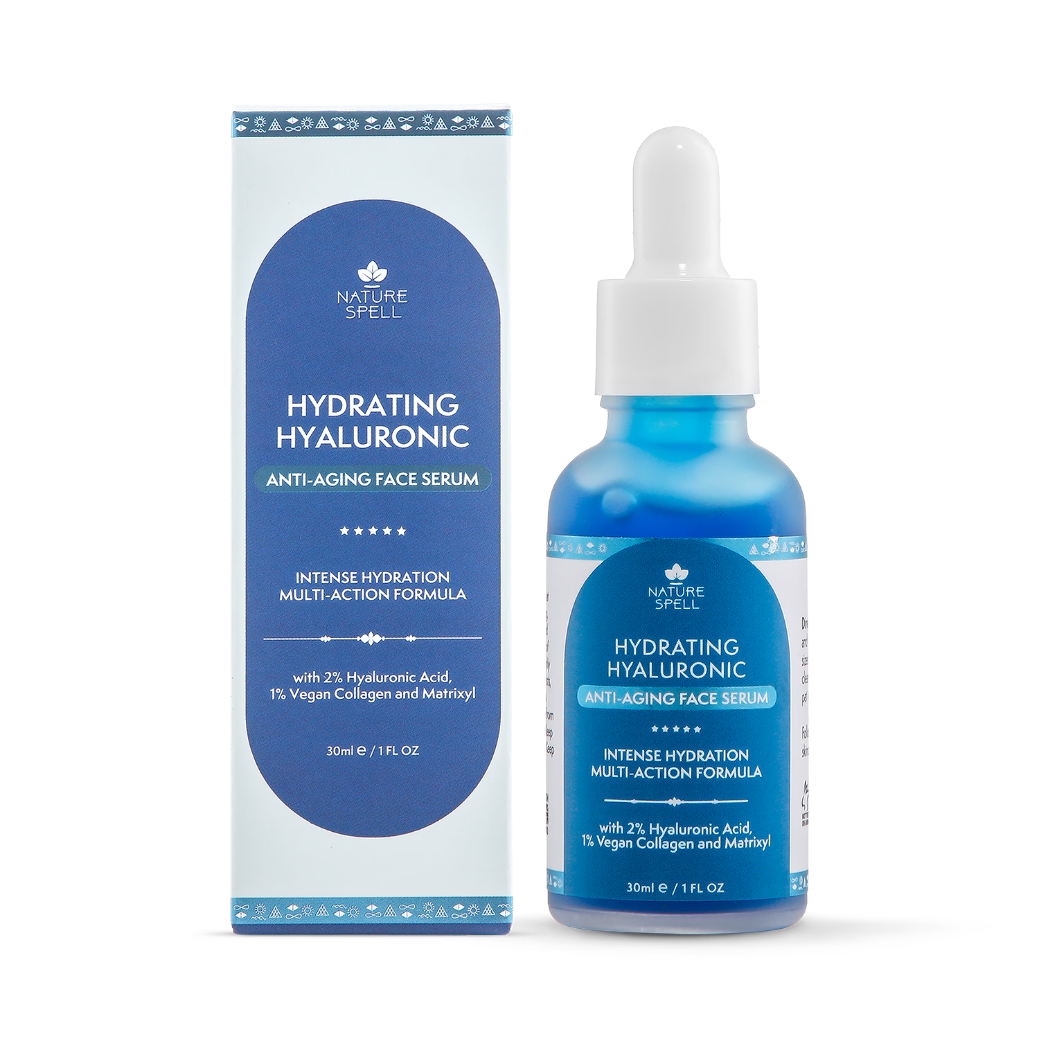 Nature Spell hydrating hyaluronic anti-aging face serum 30ml, UK version