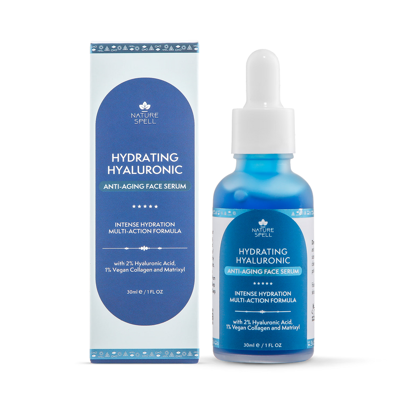 Nature Spell hydrating hyaluronic anti-aging face serum 30ml, UK version
