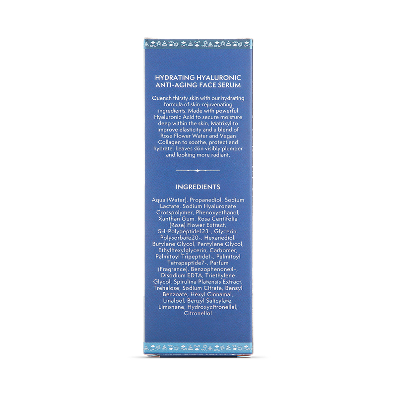 Nature Spell hydrating hyaluronic anti-aging face serum 30ml, UK version