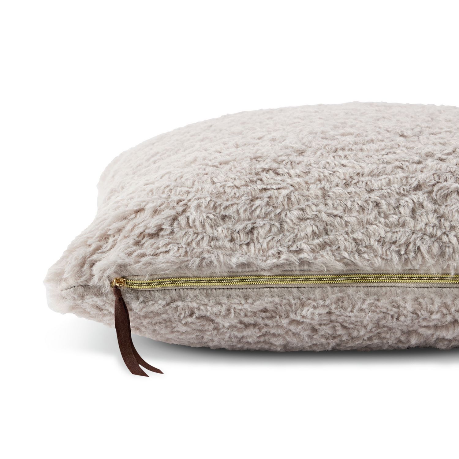 Habitat Faux Shearling Cushion - Grey - 55x40cm