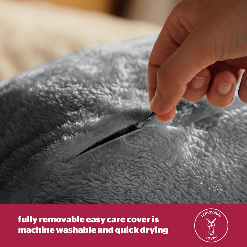 Silentnight cosy cuddle cushion grey, imported from the UK