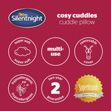 Silentnight cosy cuddle cushion grey, imported from the UK